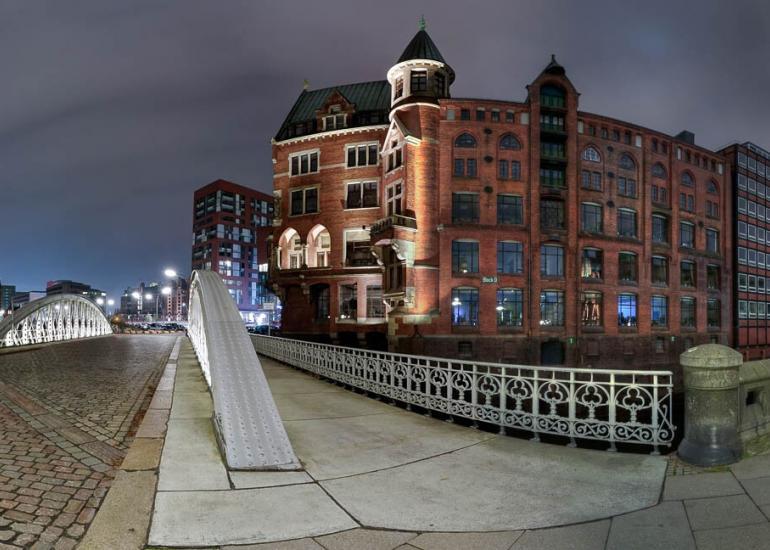 Hamburg Panorama Wand- und Leinwandbilder 7 Hamburg Hafen Blick Pano