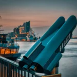 Blick in den Hamburger Hafen mit Elbphilharmonie und Cap San Diego - Wandbild Hamburg