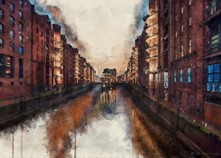 Abstrakte Hamburg Bilder wie gemalt - Tolle Bildbearbeitungen 12 Hamburg Michel, Abstrakte Kunst, Architektur, Gebäude, Hell, Kunst, Natur, Schnee, Statue, Turm, Ungesättigt, Wand, Winter