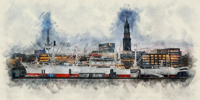 Hamburg Bilder auf Leinwand wie gemalt