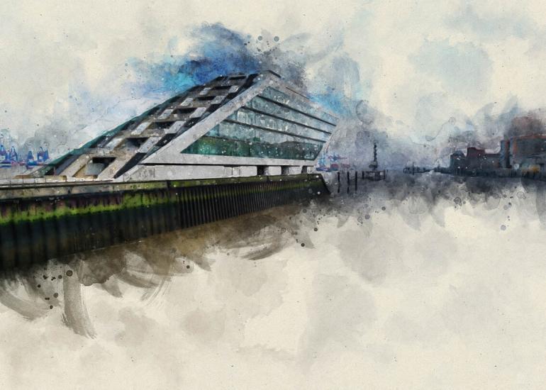 Abstrakte Hamburg Bilder wie gemalt - Tolle Bildbearbeitungen 1 Hamburg Michel, Abstrakte Kunst, Architektur, Gebäude, Hell, Kunst, Natur, Schnee, Statue, Turm, Ungesättigt, Wand, Winter
